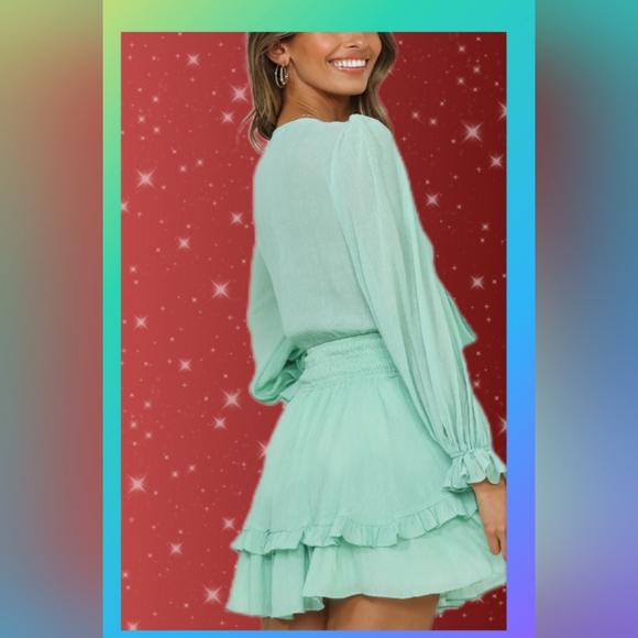 Mini Flare Dress Knot Front - Picture 3 of 9